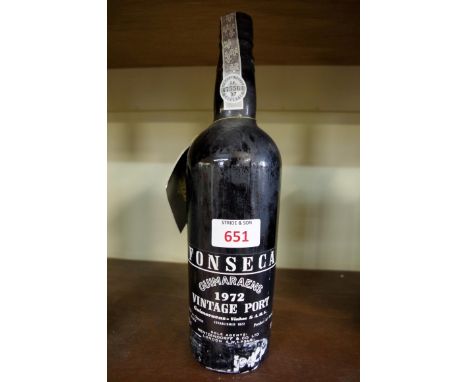 A 75cl bottle of Fonseca Guimaraens 1972 vintage port.