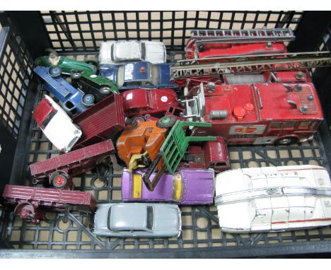 A Quantity of 1950's-1970's Dinky Toys, Fire Engines noted, all playworn.