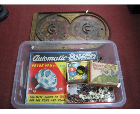 A Circa 1930's Tinplate Lindfstrom's Airways Bagatelle Pinball Game, Automatic Bingo Game by Peter Pan, Harlesden Series Tidd