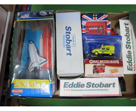 A Quantity of Diecast Model Vehicles, by Atlas Editions, Realtoy and other, Eddie Stobart Liveried vehicles noted together wi