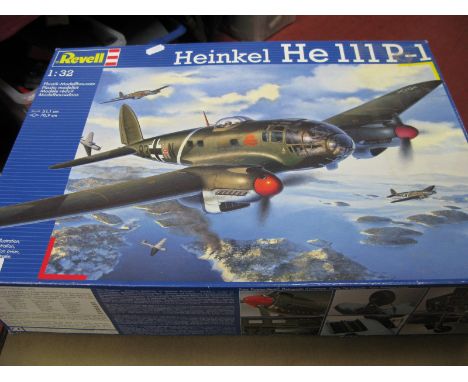 Revell 1:32nd Scale Plastic Model Kit #04696 Heinkel He III P-1, sealed box. 