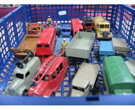 A Quantity of Immediate Post War Dinky Diecast Toys, all commercial vehicles including 25 series lorries, buses, trailers, al