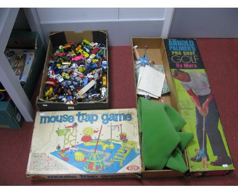 A Quantity of Playworn Diecast Model Vehicles, by Lledo, Corgi, Matchbox and others, Ideal Mouse Trap, Arnold Palmers Pro Sho