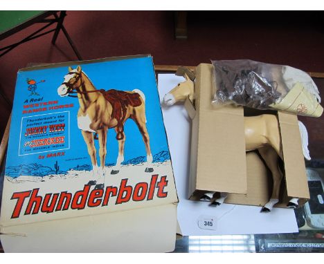 'Thunderbolt' Action Figure Horse, by Marx, suitable for Johnny West or Chief Cherokee, appears unused, boxed.