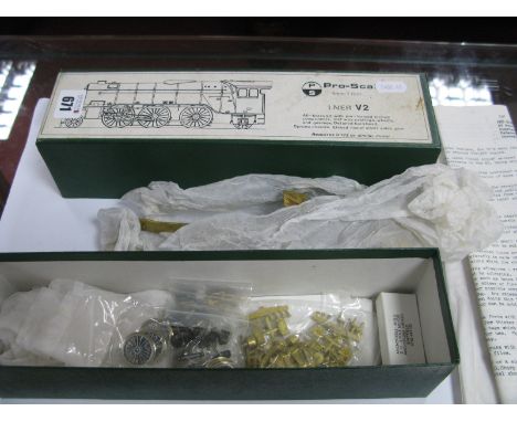 A ''Pro-Scale'' ''OO'' Gauge/4mm All Brass L.N.E.R V2 2-6-2 Kit:- unstarted, complete with motor and wheels, box contents unc