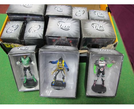 Eleven White Metal DC Comics Character Model Figures, all Pieceworks Editions, including Brother Blood, Steel, Static, boxed.