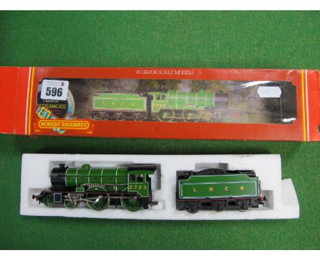 Hornby ''OO'' Gauge/4mm Ref R378 Class D49/1 4-4-0 Steam Locomotive and Six Wheel Tender, L.N.E.R green ''Cheshire'' R/No. 27