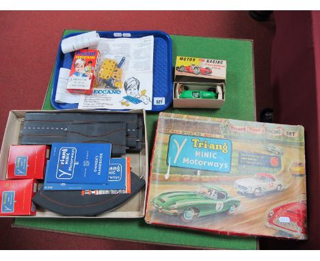 A Tri-ang Minic Motorway Set M/1525, boxed (missing cars). A 1970's small French Meccano Set (unused) and a 1960's 'Lotus' Ai
