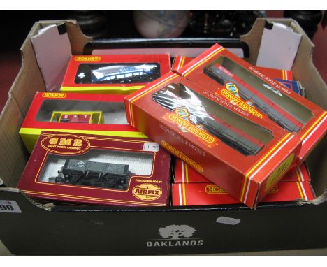 Eleven Items "OO"Gauge/4mm Boxed Rolling Stock, by Airfix, Bachmann and Hornby, tank wagon, box van, hoppers, open wagons etc