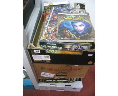 A Quantity of Wargamming Warhammer Plastic and White Metal Model Figures, Strategy Guides Dungeons and Dragons Game, MB Games