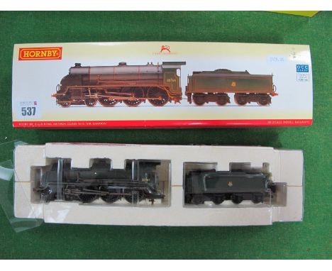Hornby ''OO'' Gauge/4mm Ref R2581 Class N15 4-6-0 Steam Locomotive and Six Wheel Tender, BR green ''Sir Gawain'' R/No. 30764;