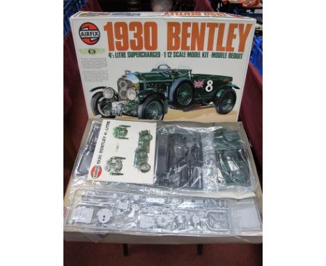 An Airfix 1:12th Scale 1930 Bentley 4½ Litre Supercharged Model Kit, appears unstarted with instructions, boxed, unchecked.