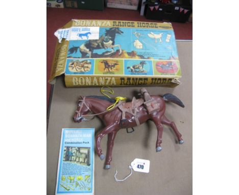 'Bonanza' Range Horse, by Palitoy, appears little used with leaflet, in poor box.