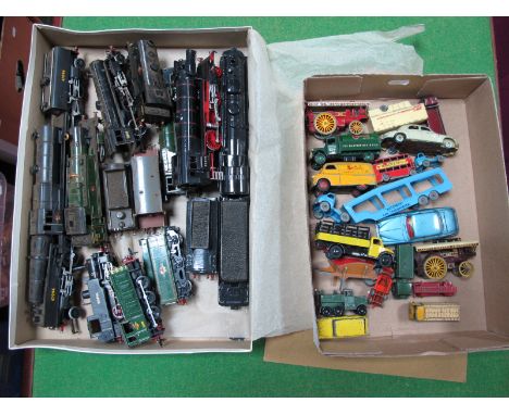 A Small Quantity of Mid XX Century Diecast Vehicles, by Dinky, Matchbox and others, all playworn. plus a quantity of "OO" sca