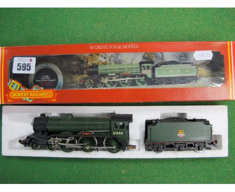 Hornby ''OO'' Gauge/4mm Class B17 Boxed 4-6-0 Steam Locomotive and Six Wheel Tender, BR green ''Liverpool'' R/No. 61664 - sig