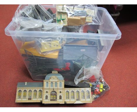 Contents of a "OO"/"HO" Railway Modellers Workshop, items including Baden Station Building, Platform Sections, Track, Bridge 