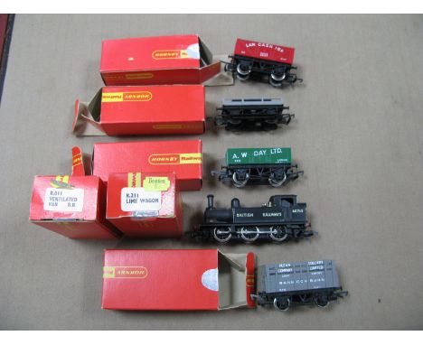 A Mainline "OO"Gauge/4mm Unboxed Class J72 Tank Steam 0-6-0 Locomotive, BR black R/No 68745, plus six boxed items of Hornby r