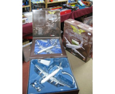 Two Corgi 'The Aviation Archive' 1:144th Scale Diecast Model Propliners Aircraft, including #48101 Boeing Stratocruiser Pan A