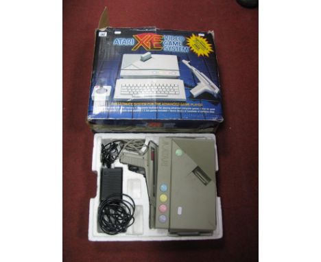 Atari XE Video Game System, (circa late 1980's) including console, keyboard, light gun, (no games), untested, boxed, (box con