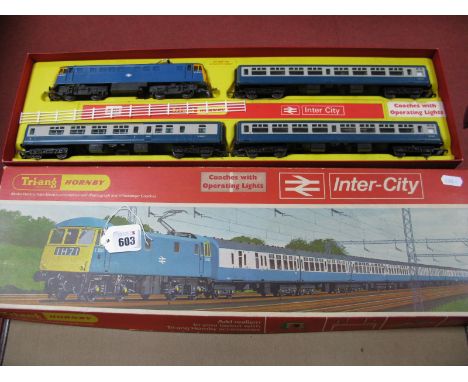 A Triang/Hornby "OO"Gauge/4mm Boxed Inter City Train Set. comprising Ref R753 Bo-Bo electric locomotive with single pantograp