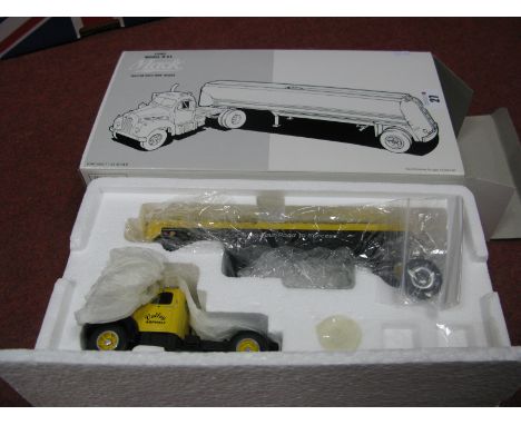 First Gear 1:34th Scale Diecast Model Mack 1960 Model B-16 Tractor with Tank Trailer, boxed, bidder to assure themselves for 