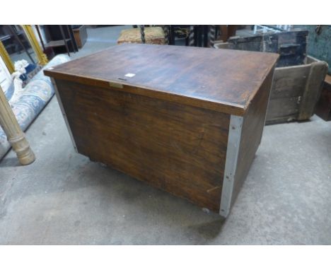A fitted toolbox on wheels
