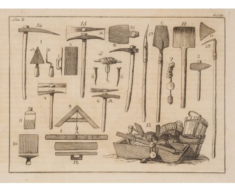 Villanueva (Juan de) Arte de Albanilería..., first edition, 10 engraved plates, 7 folding, 8pp. bookseller's catalogue at end