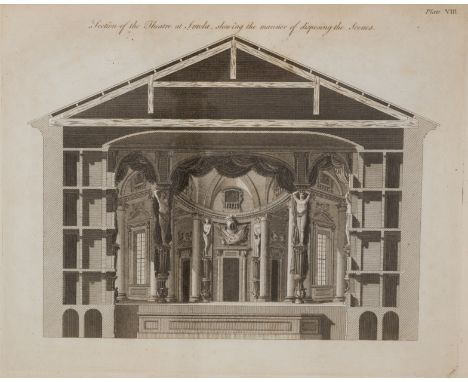 Saunders (George) A Treatise on Theatres, first edition, half-title, 13 engraved plates & plans, 4 folding, very occasional l