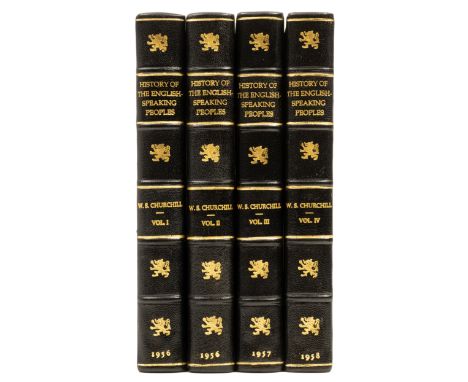 Churchill (Sir Winston Spencer) A History of the English-Speaking Peoples, 4 vol., first edition, half-titles, maps, modern b