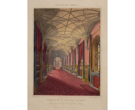 Rutter (John) Delineations of Fonthill and its Abbey, first edition, large paper copy, half-title, hand-coloured aquatint fro