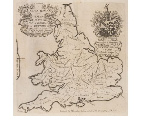 Pointer (John) Britannia Romana, or Roman Antiquities in Britain, viz. Coins, Camps, and Publick Roads, folding engraved map 
