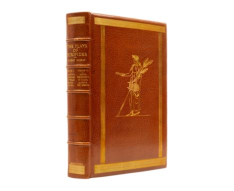 Gregynog Press.- Euripides. The Plays, translated by Gilbert Murray, 2 vol. in 1, number 11 of 25 specially-bound copies, fro