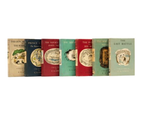 Lewis (C.S.) [The Chronicles of Narnia], 7 vol., first editions, comprising The Lion, the Witch and the Wardrobe, sunning to 