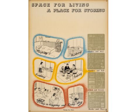 Goldfinger (Erno) and Colin Penn. Planning Your Homes, 20 sheets, 500 x 360mm., colour, small holes at corners, some light to