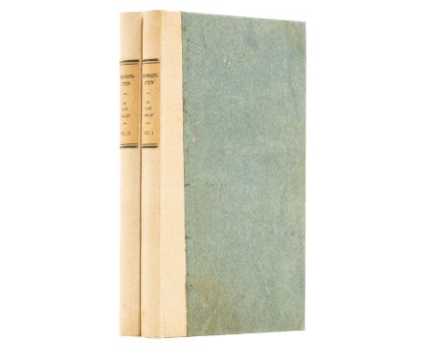 *** Please note, the description of this lot has changed *** Shelley (Mary) Frankenstein: or, The Modern Prometheus, 2 vol., 