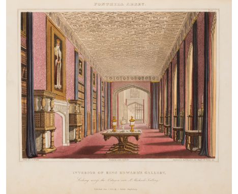 Beckford (William).- Rutter (John) Delineations of Fonthill and its Abbey, first edition, half-title, hand-coloured aquatint 