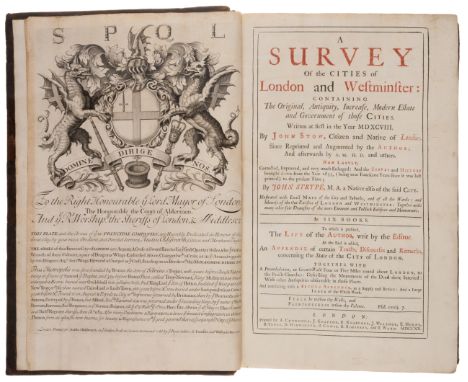 London.- Stow (John) A Survey of the Cities of London and Westminster...Corrected, Improved, and very much Enlarged...By John