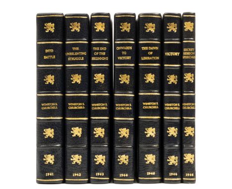 Churchill (Sir Winston Spencer) [War Speeches], 7 vol., comprising: Into Battle, 1941; The Unrelenting Struggle, 1942; The En
