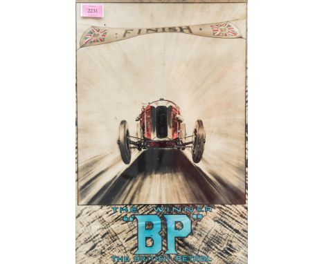 THE WINNER "BP" THE BRITISH PETROL POSTERFramed, 32cm x 48cmCondition ReportIn our opinion this is original, there is a creas