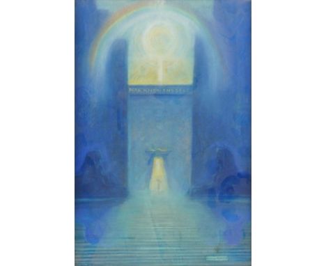 VERONICA MAXWELL (20TH CENTURY) (4)Entrance to a temple signed 'Veronica Maxwell' (lower right) pastel 40 x 27.5cm together w