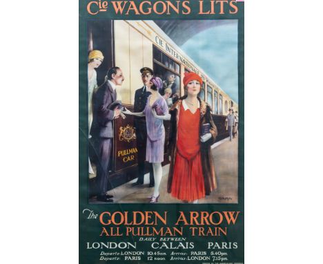 W.S.BYLITYLLIS CIE WAGONS LITS THE GOLDEN ARROW TRAVEL POSTER1926
Framed, 65cm x 102cmCondition ReportThis poster is original