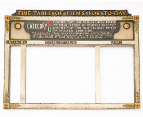 A WATNEY’S ALE A-BOARD DISPLAY SIGN AND OTHER SIGNAGE (5)With central glass display panel, 130cm high; Together with a cinema