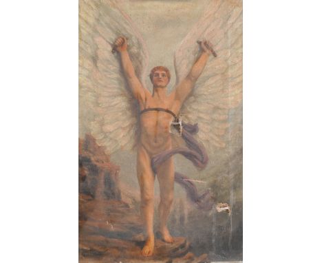 A*** MARSHALL BENNETT (19TH/20TH CENTURY) (2)Icarus signed and dated 'A Marshall Bennett 1907' (lower right) oil on canvas 56