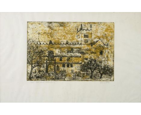 ZENA FLAX (1930-(), STATUES SHREWSBURY; OLD SCHOOL SHREWSBURY, TWO, AQUATINTS, PRINTED IN COLOUR, BOTH SIGNED BY THE ARTIST I