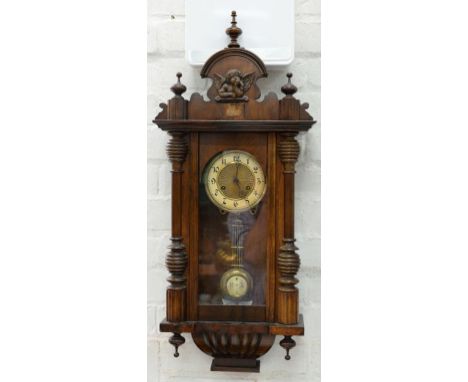 A 'VIENNA' WALL CLOCK, 84CM H