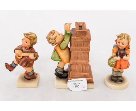 Three Goebel figures, to include a money box (a/f) 