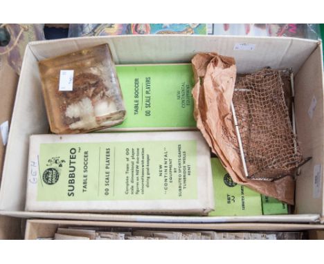 A Subbuteo kit and paper weight and stamps 