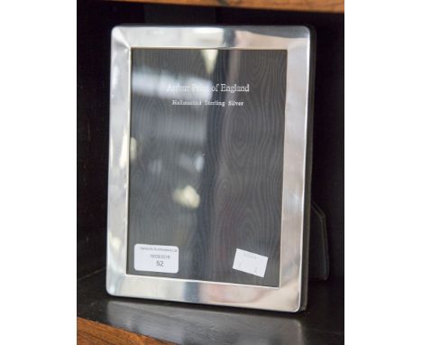 A large Arthur Price silver framed easel photograph frame, hallmark London 1996