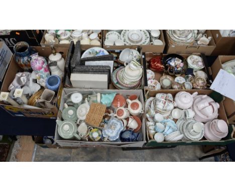 A pair of Royal Copenhagen framed plaques, Poole teaware, collectors'/cabinet plates, Carlton Ware 'Rouge Royale' vase, Norit