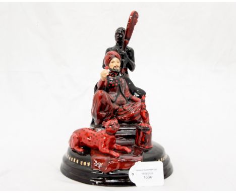 A limited edition Peggy Davies figurine 'The Sultan' in ruby fusion colour, no. 74 / 100